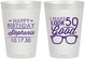 Personalized Birthday 8 oz Frosted Cups - 50th | 20049