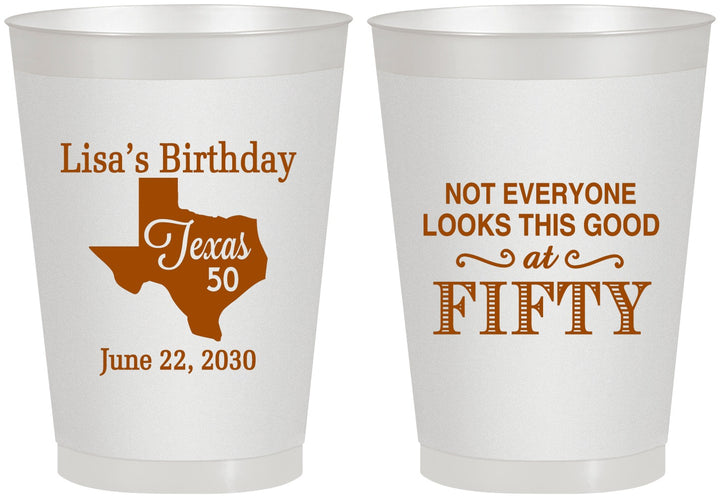Personalized Birthday 8 oz Frosted Cups - 50th | 20051