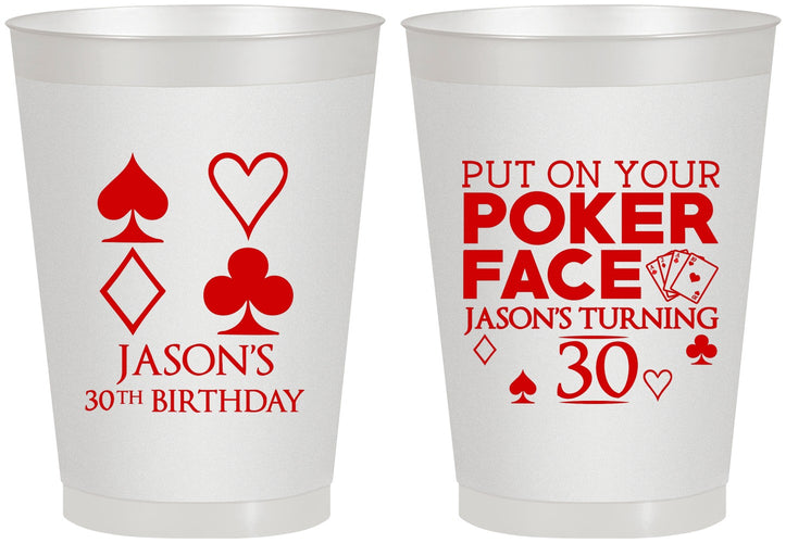 Personalized Birthday 8 oz Frosted Cups - 30th Las Vegas | 20062