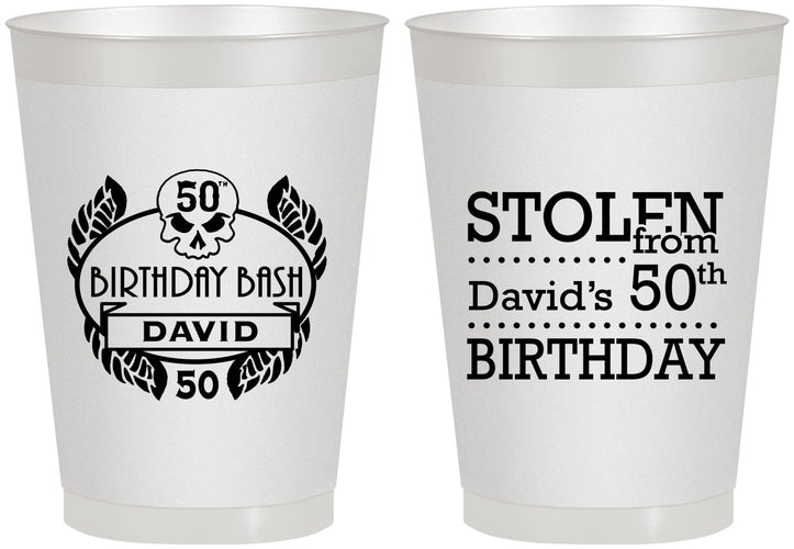Personalized Birthday 8 oz Frosted Cups - 50th | 20068