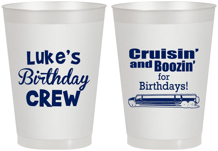 Personalized Birthday 8 oz Frosted Cups - Crusin Boozin | 20073