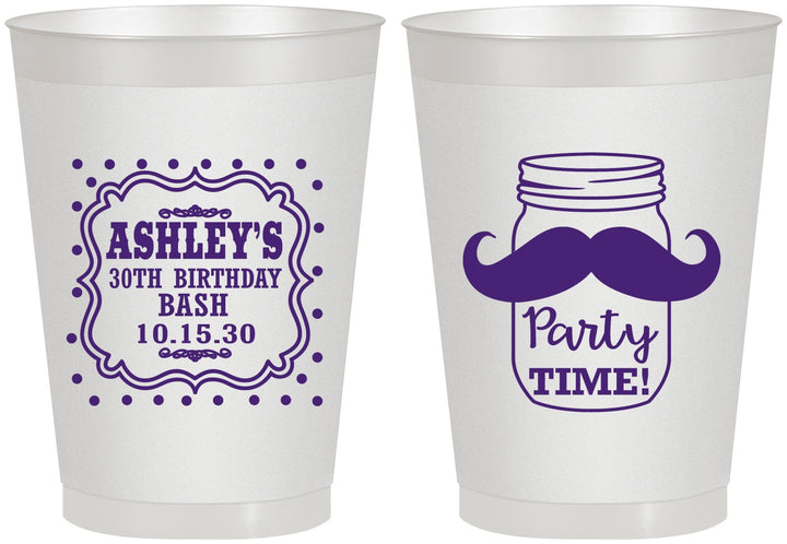 Personalized Birthday 8 oz Frosted Cups - 20th | 20096
