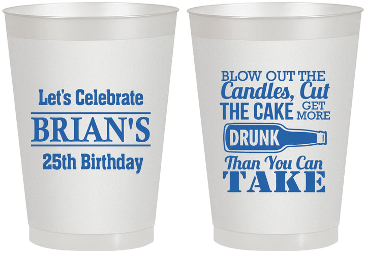 Personalized Birthday 8 oz Frosted Cups - 25th | 20100