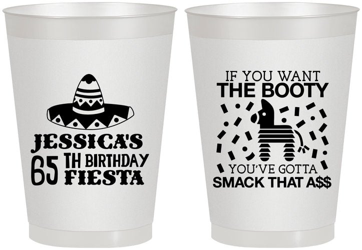 Personalized Birthday 8 oz Frosted Cups - 65th Mexico | 20108