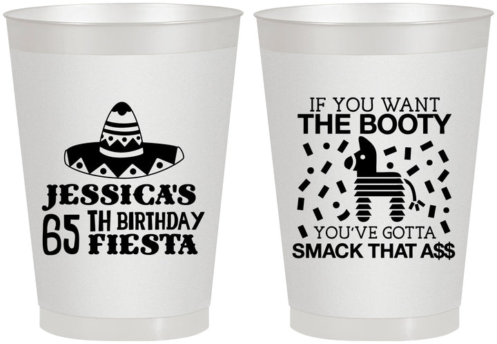 Personalized Birthday 8 oz Frosted Cups - 65th Mexico | 20108