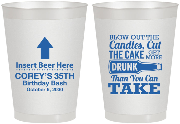Personalized Birthday 8 oz Frosted Cups - 35th | 20111