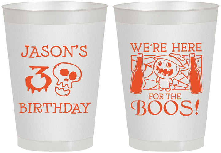 Personalized Birthday 8 oz Frosted Cups - 30th Halloween | 20112