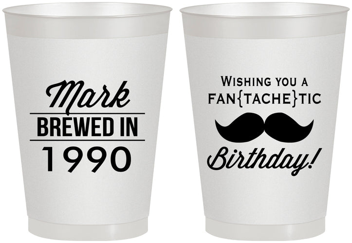Personalized Birthday 8 oz Frosted Cups - 40th | 20119