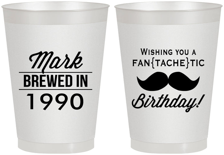 Personalized Birthday 8 oz Frosted Cups - 40th | 20119