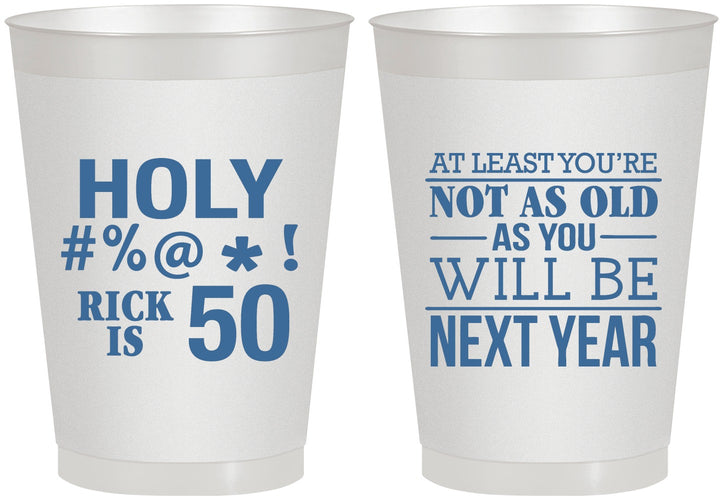 Personalized Birthday 8 oz Frosted Cups - 50th | 20120