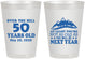 Personalized Birthday 8 oz Frosted Cups - 50th Over The Hill | 20124