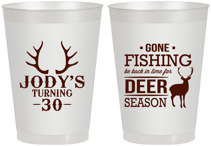 Personalized Birthday 8 oz Frosted Cups - 30th Deer Season | 20127