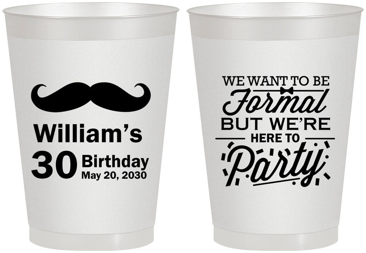 Personalized Birthday 8 oz Frosted Cups - 30th | 20132