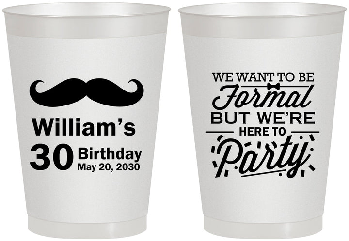 Personalized Birthday 8 oz Frosted Cups - 30th | 20132