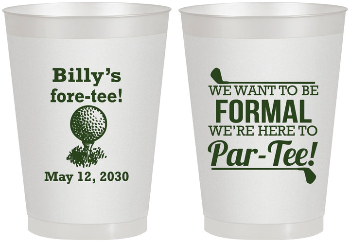 Personalized Birthday 8 oz Frosted Cups - 40th Golf | 20134