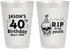 Personalized Birthday 8 oz Frosted Cups - 40th Rip Youth | 20141