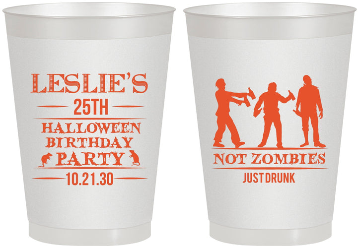 Personalized Birthday 8 oz Frosted Cups - 25th Halloween | 20143