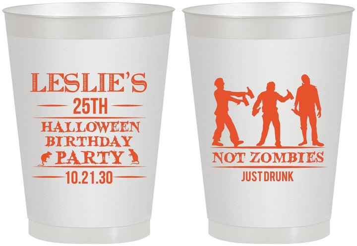 Personalized Birthday 8 oz Frosted Cups - 25th Halloween | 20143