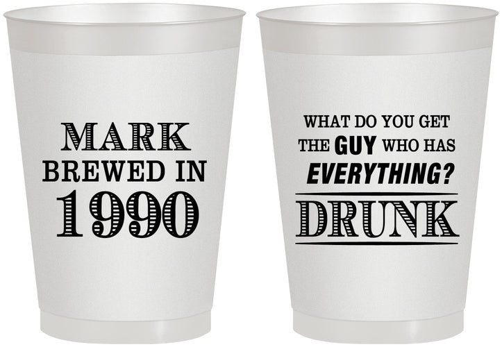 Personalized Birthday 8 oz Frosted Cups - 40th | 20148