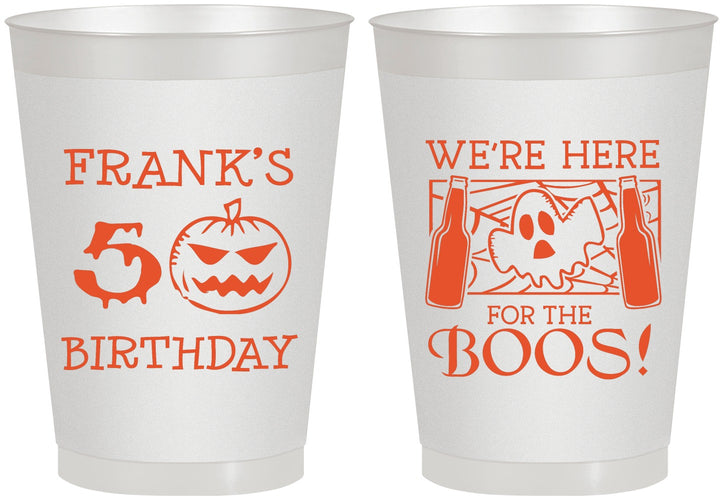 Personalized Birthday 8 oz Frosted Cups - 50th Halloween | 20157