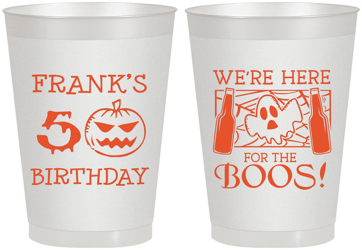 Personalized Birthday 8 oz Frosted Cups - 50th Halloween | 20157