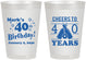 Personalized Birthday 8 oz Frosted Cups - Cheers To 40 Years | 20162