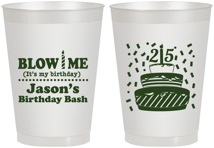 Personalized Birthday 8 oz Frosted Cups - 25th | 20169
