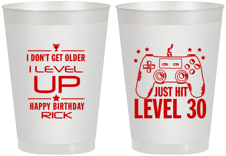Personalized Birthday 8 oz Frosted Cups - 30th Video Games | 20179