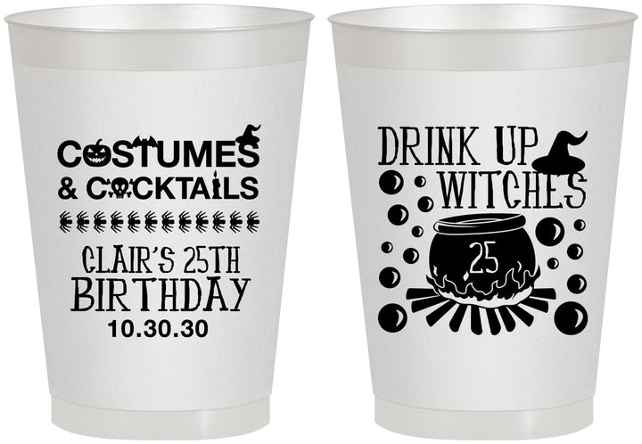 Personalized Birthday 8 oz Frosted Cups - 25th Halloween | 20184