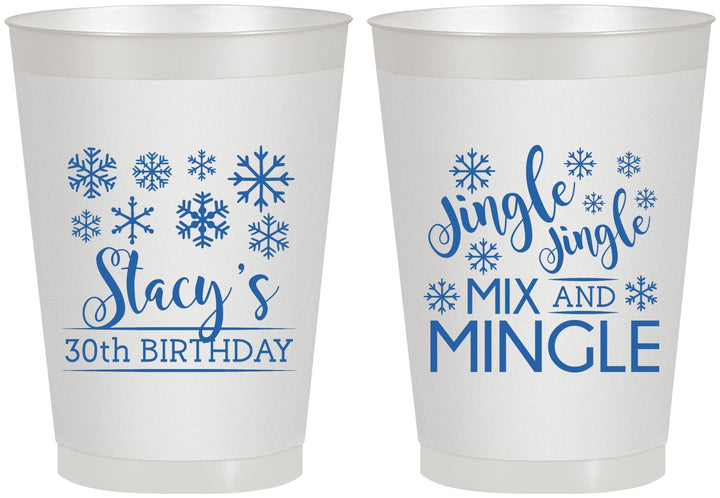 Personalized Birthday 8 oz Frosted Cups - 30th Christmas | 20188