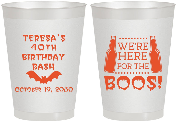 Personalized Birthday 8 oz Frosted Cups - 40th Halloween | 20198