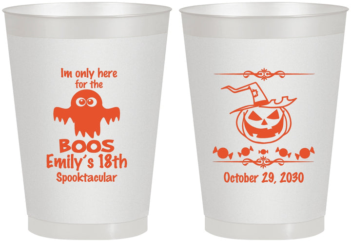 Personalized Birthday 8 oz Frosted Cups - 18th Halloween | 20199