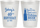 Personalized Birthday 8 oz Frosted Cups - 40th Sun Sand Beer | 20204