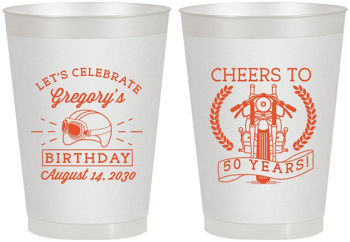 Personalized Birthday 8 oz Frosted Cups - Cheers To 50 Years | 20220