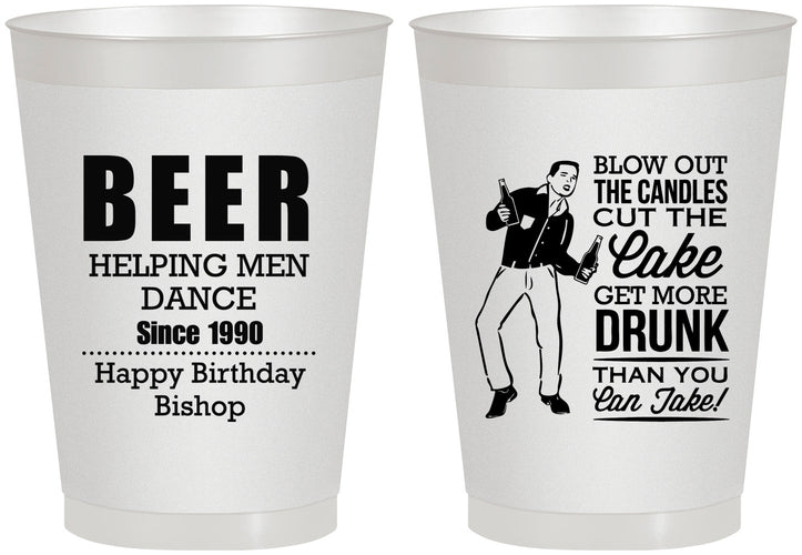 Personalized Birthday 8 oz Frosted Cups - 40th | 20231