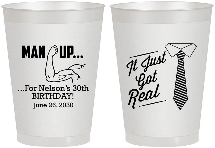 Personalized Birthday 8 oz Frosted Cups - 30th | 20234