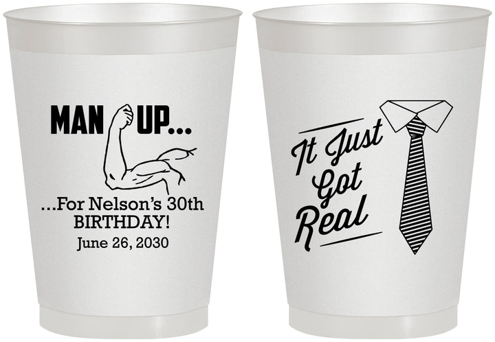 Personalized Birthday 8 oz Frosted Cups - 30th | 20234