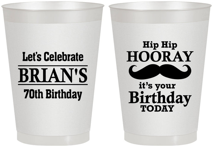Personalized Birthday 8 oz Frosted Cups - 70th | 20251