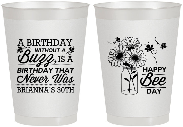 Personalized Birthday 8 oz Frosted Cups - 30th | 20255