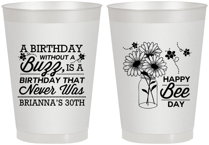Personalized Birthday 8 oz Frosted Cups - 30th | 20255