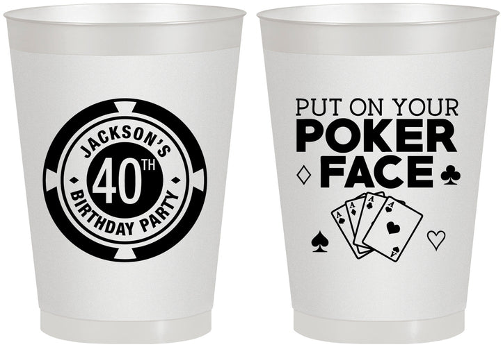 Personalized Birthday 8 oz Frosted Cups - 40th Las Vegas | 20261