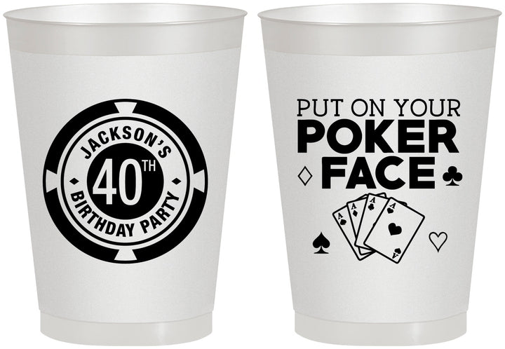 Personalized Birthday 8 oz Frosted Cups - 40th Las Vegas | 20261