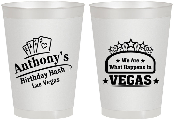 Personalized Birthday 8 oz Frosted Cups - Las Vegas | 20264