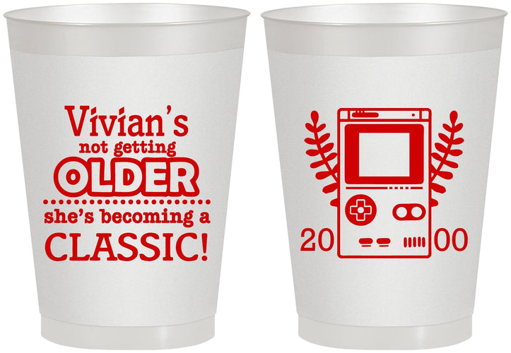 Personalized Birthday 8 oz Frosted Cups - 30th Video Games | 20267