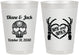 Personalized Wedding 8 oz Frosted Cups - Mr And Mrs Sugar Skull | 205