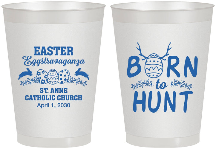 Personalized Easter 8 oz Frosted Cups - Born To Hunt | 210001