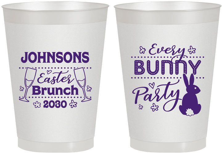 Personalized Easter 8 oz Frosted Cups - Every Bunny Party | 210016