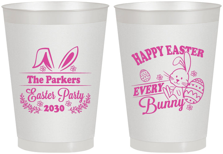 Personalized Easter 8 oz Frosted Cups - Bunny Eggs | 210019