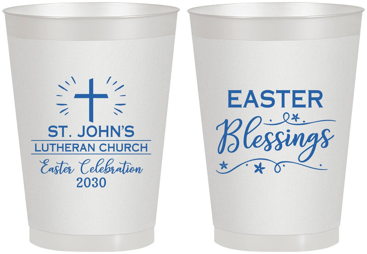 Personalized Easter 8 oz Frosted Cups - Easter Blessings Church | 210029