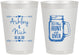 Personalized Wedding 8 oz Frosted Cups - The Hunt Is Over Mason Jar | 211